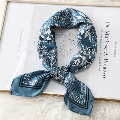 Pañuelo de Seda Estampado con Rayas - Versátil y Combinable - Image 33