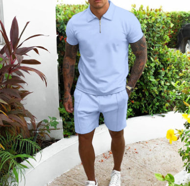 Conjunto de Shorts Slim Casual de Manga Corta para Hombre - Image 7