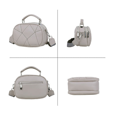 Bolso Pequeño Retro de Patchwork Trendy con Tres Capas - Image 26