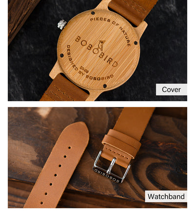 Reloj de Madera con Movimiento de Cuarzo - Diseño Artesanal en Tonos Naturales - Image 4
