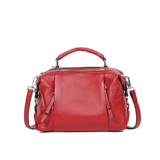 Bolso Mensajero de Cuero Genuino con Doble Compartimento para Mujer - Image 5