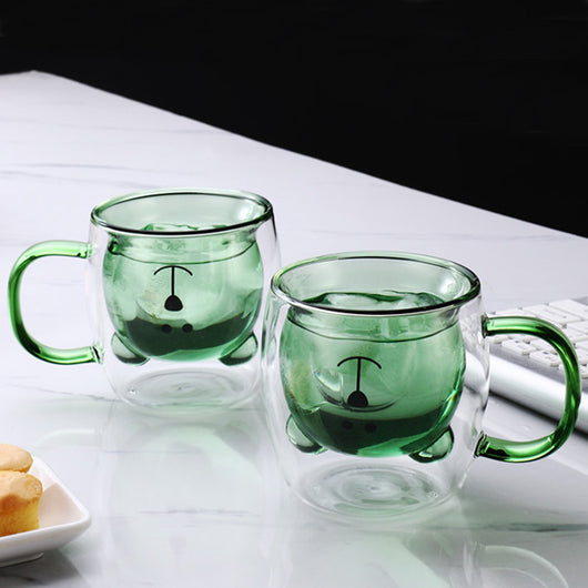 Vaso Infantil Doble de Cristal Diseño Osito para Café y Leche - Verano Divertido - Image 16
