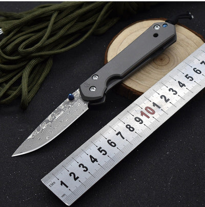 Cuchillo Plegable Damascus de Acero Damasco Premium - Image 14