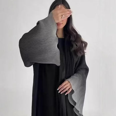 Cardigan Largo Plisado Degradado Elegante para Mujer - Image 3