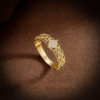 Anillo de Lujo Ligero Jinrege 18K Versión Ancha - Elegancia Sofisticada