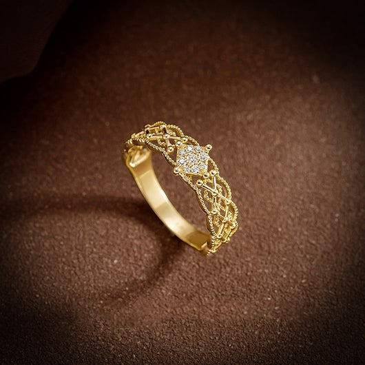 Anillo de Lujo Ligero Jinrege 18K Versión Ancha - Elegancia Sofisticada