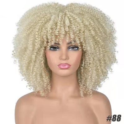 Peluca Afro Rizada Cabello Corto Africano - Image 2