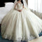 Vestido de Novia Princesa Manga Larga con Botones en la Espalda