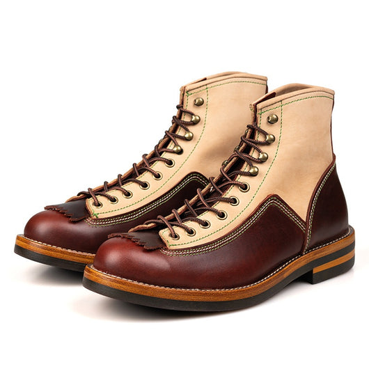 Botas de Motocicleta Estilo Retro Americano para Hombre - Image 6