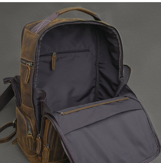 Mochila de Cuero Auténtico para Hombre - Diseño Moderno y Versátil - Image 6