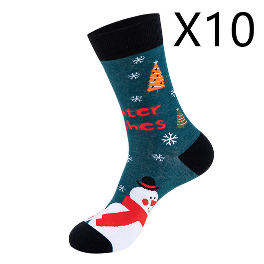 Medias Navideñas con Diseño de Papá Noel y Muñeco de Nieve - Image 13