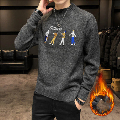 Suéter Holgado de Cuello Redondo para Jóvenes - Perfecto para Invierno - Image 19