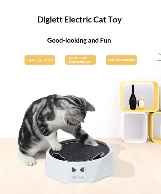 Juguete Interactivo Giratorio para Gatos con Ratón de Peluche y Motor Automático - Image 10
