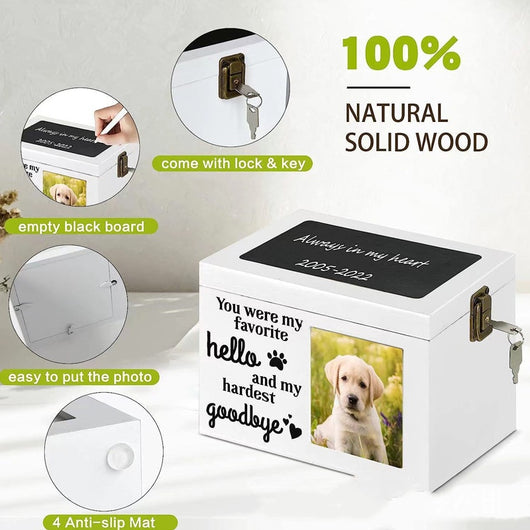 Urna Conmemorativa de Madera para Mascotas con Marco de Foto - Image 3