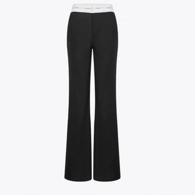Pantalón Negro Casual Recto con Corte Relajado y Caída Elegante - Image 5