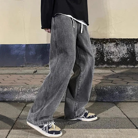 Jeans Rectos Holgados Diseño Americano para Hombre