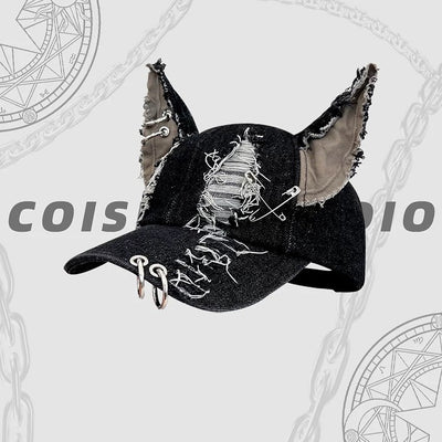 Gorra de Béisbol Denim Lavado con Diseño Vintage