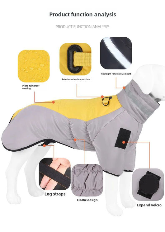 Abrigo Impermeable para Perros Grandes - Chaleco Térmico Reflectante para Invierno - Image 13