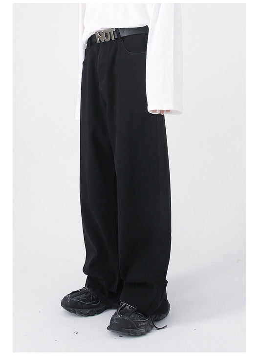 Jeans Retro Holgados con Cintura Elástica Estilo Coreano para Hombre - Image 35