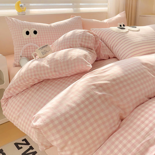Juego de Cama Ojos Grandes - Funda Nórdica 4 Piezas Efecto Satinado - Image 5