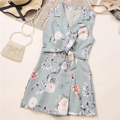 Jumpsuit Estampado Culottes Cintura Irregular Escote V - Image 5
