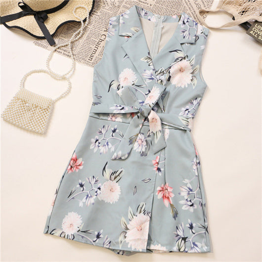 Jumpsuit Estampado Culottes Cintura Irregular Escote V - Image 5