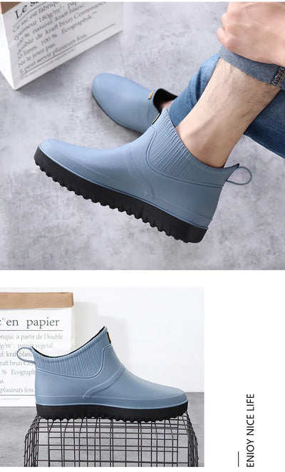 Botas Cortas Impermeables para Hombre con Suela Antideslizante - Image 13