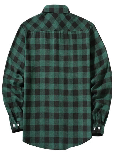 Camisa Cuadriculada Holgada de Polar para Hombre - Image 18