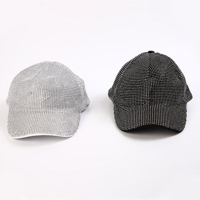 Gorra de Béisbol con Diamantes Completos Estilo Coreano Ala Ancha para Mujer - Image 4
