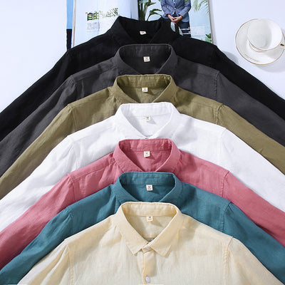 Camisa de Lino Puro para Hombre - Estilo Versátil Moderno - Image 2