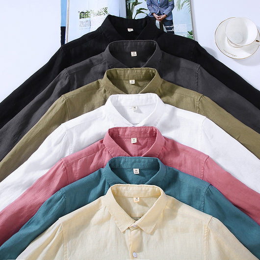 Camisa de Lino Puro para Hombre - Estilo Versátil Moderno - Image 2