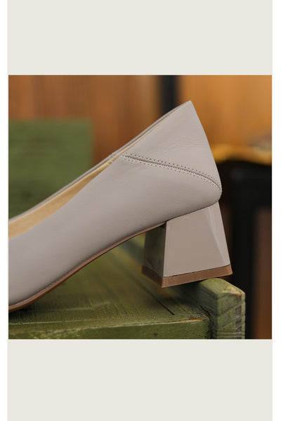 Tacones Altos de Cuero de Oveja con Hebilla Cuadrada y Tacón Robusto - Image 14