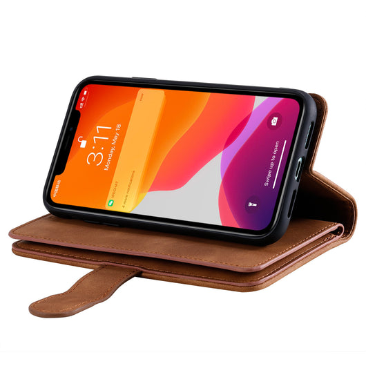Funda de Cuero para Celular con 9 Compartimentos y Cierre - Image 6