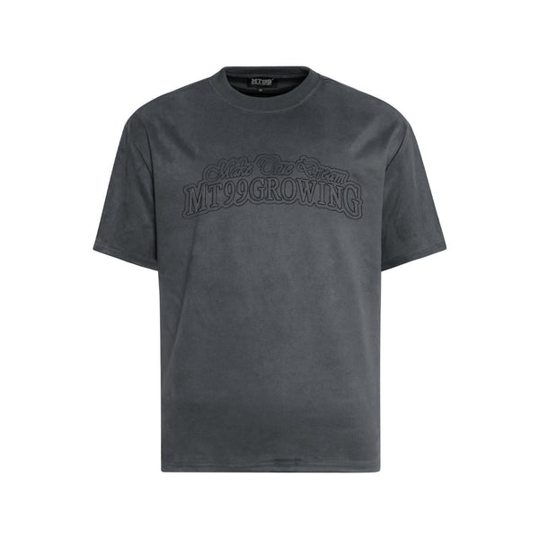 Camiseta Manga Corta con Bordado Retro Alfabético para Hombre