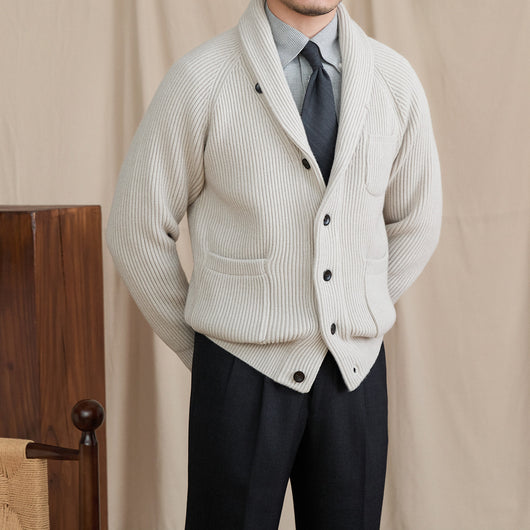 Cardigan Tejido Retro para Hombre - Abrigo Cálido y Versátil - Image 10