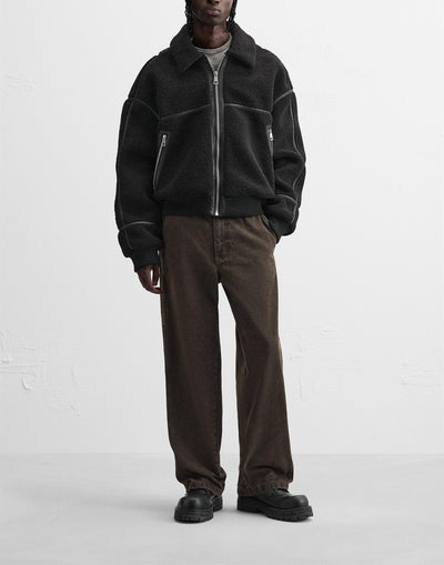 Chaqueta Polar Casual con Solapa para Hombre - Image 19