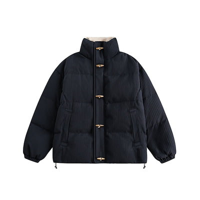 Chaqueta Acolchada Tibetana Azul con Parches - Abrigo Térmico Premium - Image 5