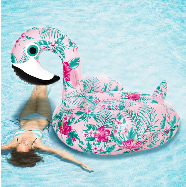 Flotador Inflable Flamenco Rosa para Adultos - Tubo de Piscina Premium