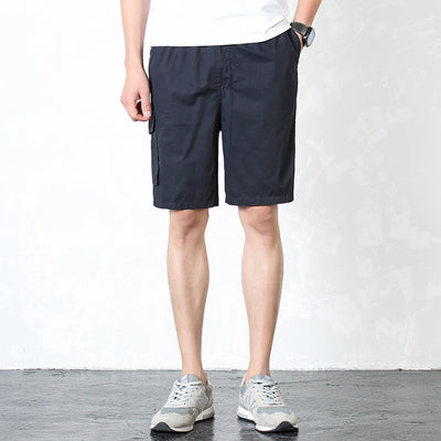 Capris Cortos Cargo con Múltiples Bolsillos Lavados