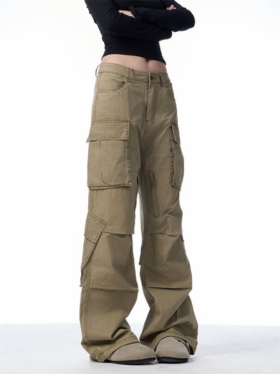 Pantalones Cargo Retro Sueltos con Múltiples Bolsillos - Image 19