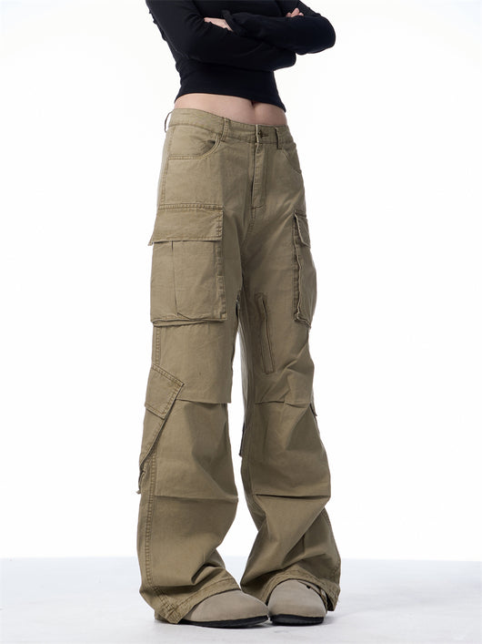 Pantalones Cargo Retro Sueltos con Múltiples Bolsillos - Image 19