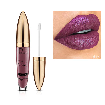 Brillo Labial Diamante Pudaiier Efecto Perlado Mate - Image 6