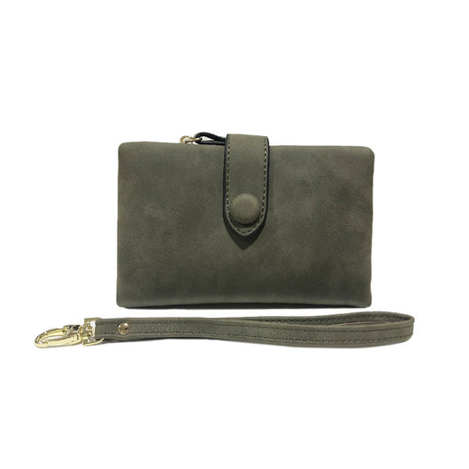 Billetera Corta de Cuero Fotográfico Mate - Diseño Coreano para Mujer - Image 20