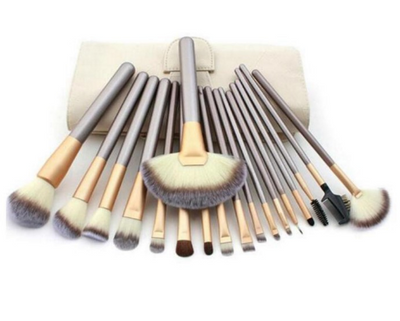 Set de Brochas de Maquillaje Persa Blanco Arroz con Mango Champagne