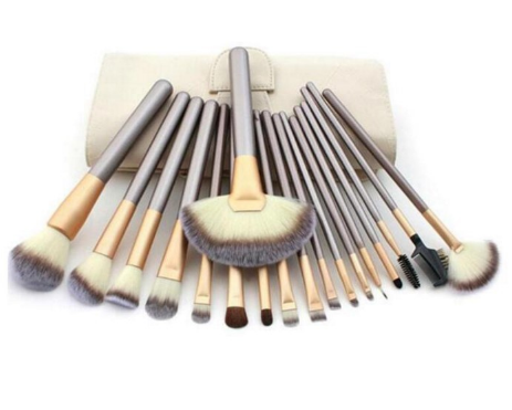 Set de Brochas de Maquillaje Persa Blanco Arroz con Mango Champagne