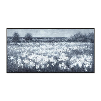 Cuadro Moderno Flores Blancas Paisaje Minimalista Negro y Blanco para Sala - Image 9