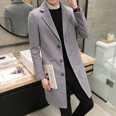 Abrigo de Lana Slim Fit - Elegante Gabardina Larga para Hombre - Image 8