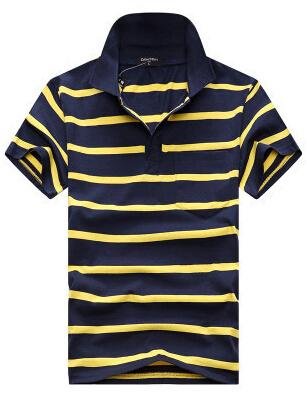 Camiseta Hombre Cuello Rayado Manga Corta con Bolsillo Real - Image 7