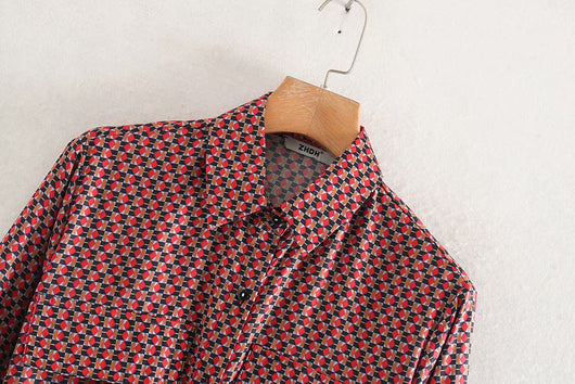 Vestido Largo Estilo Camisa de Manga Larga - Image 7
