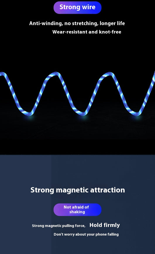 Cable USB Magnético 3 en 1 con Diseño Arcoíris - Carga Rápida Universal - Image 18